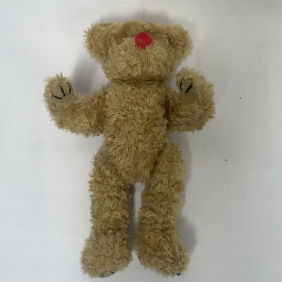 Vintage Piccadilly TY Bear With Red Nose & Moveable Arms & Legs - Tan, 1993 - Picture 7 of 8